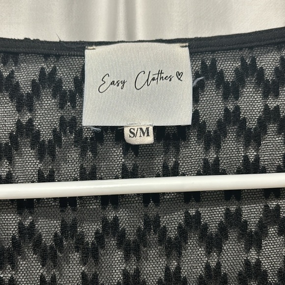 Easy Clothes, Black Lace, Deep V, Bodysuit, Size S/M - Picture 3 of 4